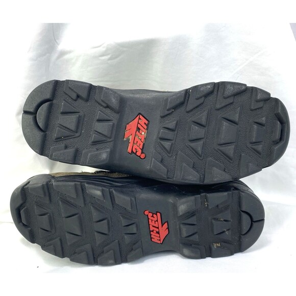 Hi-Tec Lady Idaho Hiking Boots Size 7 Brown Suede Green Cordura Model 4727 - Picture 3 of 10